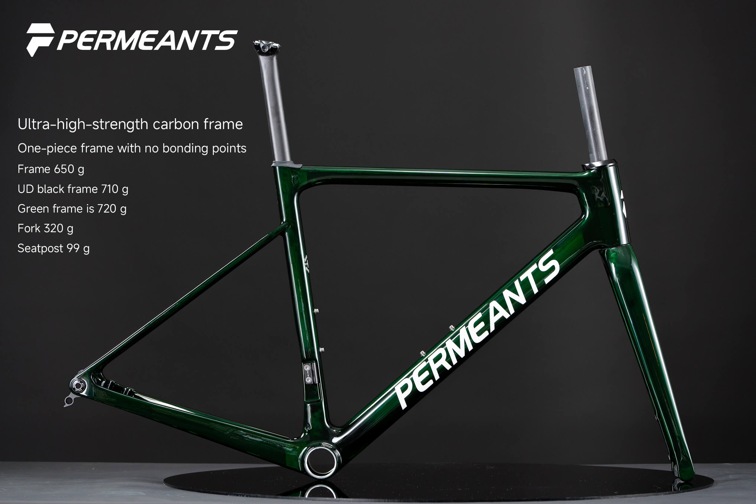 Permeants ST09 Super Lightweight Frame, 650g Frame, 320g Fork, 99g Seatpost   